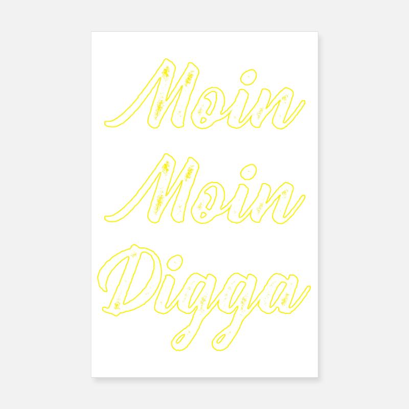 Moin Moin Digga Lettering Poster 8" x 12" (20x30 cm)