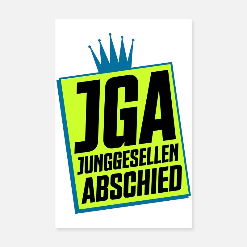Junggesellenabschied JGA Neon Design Poster 20x30 cm
