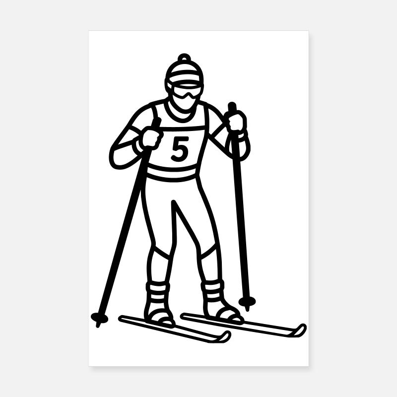 Langlauf Poster 20x30 cm