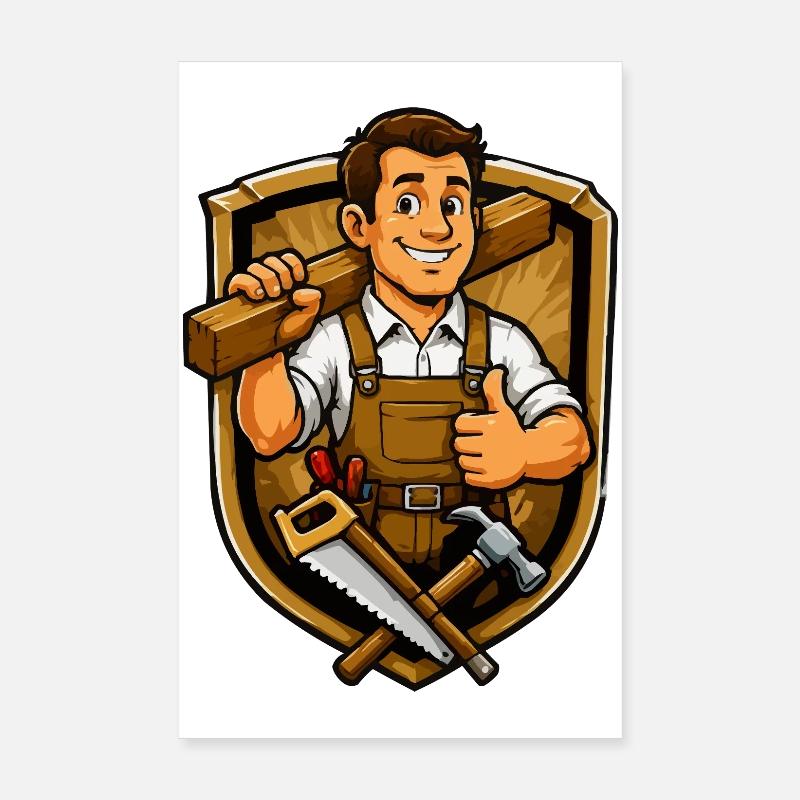 handwerker-wappen-tischler Poster 20x30 cm