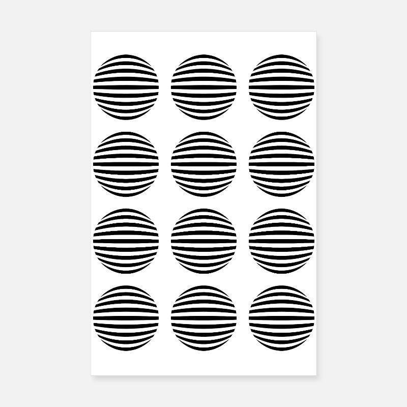 Sphères géométriques Poster 20 x 30 cm