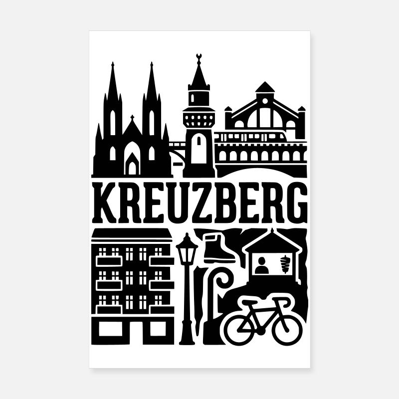 Berlin Kreuzberg in a Nutshell Poster 20x30 cm