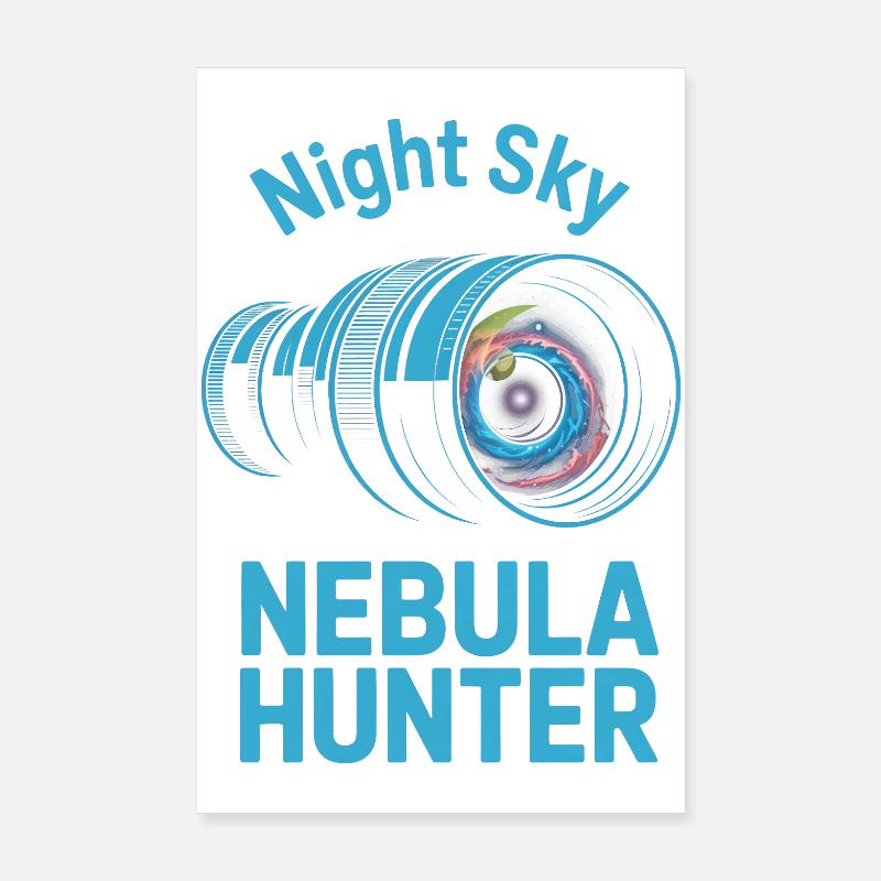 Nachthimmel-Nebeljäger Poster 20x30 cm