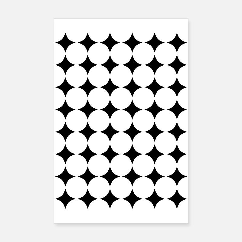 geometric circles pattern grid Poster 8" x 12" (20x30 cm)