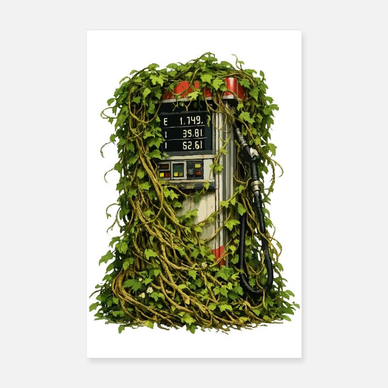 Efeu-Eingeschlossene Pumpe Poster 20x30 cm