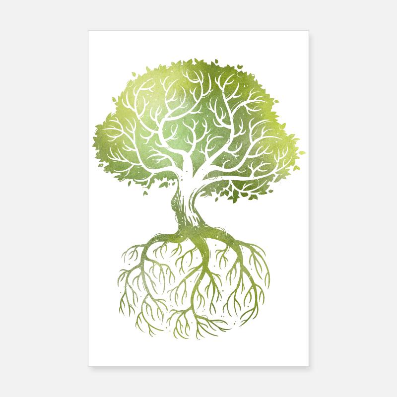 Roots - Poster 20x30 cm - Weiß
