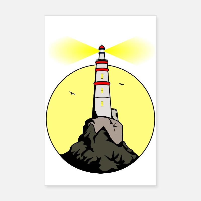 Leuchtturm Poster 20x30 cm
