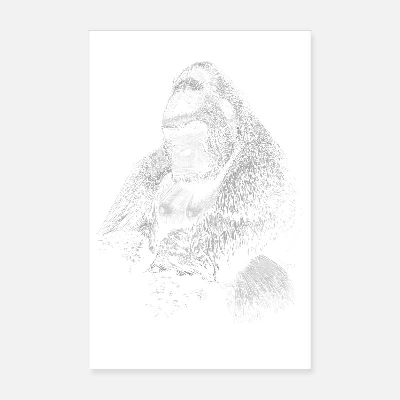 Gorilla Poster 8" x 12" (20x30 cm)