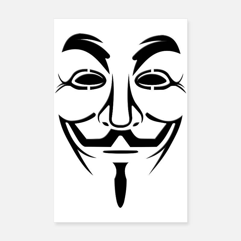 Masque anonyme Poster 20 x 30 cm