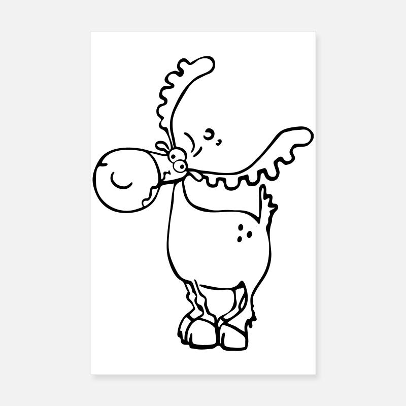 Alces - Élan -Orignal Poster 20 x 30 cm