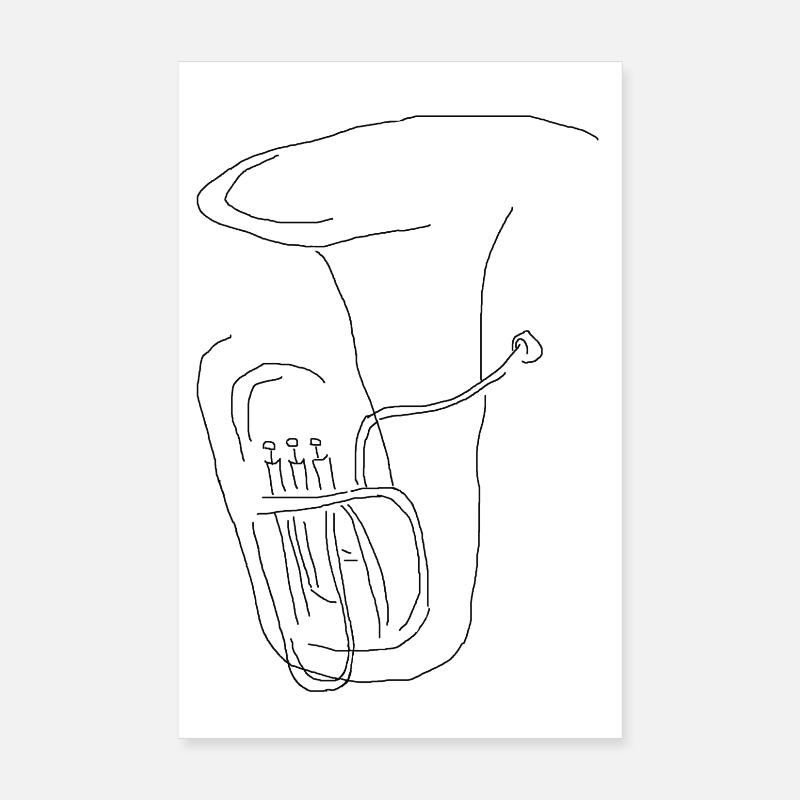 tuba - Poster 8" x 12" (20x30 cm) - white