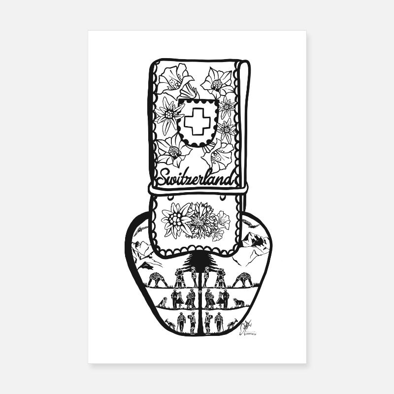 Schwinger Bell (Noir) - Poster 20 x 30 cm - blanc
