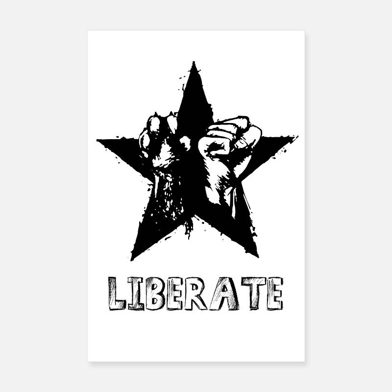 Pfote und Faust - Liberate Poster 20x30 cm
