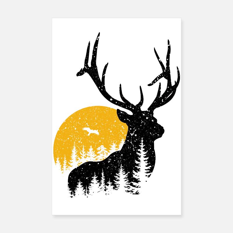 deer Poster 8" x 12" (20x30 cm)