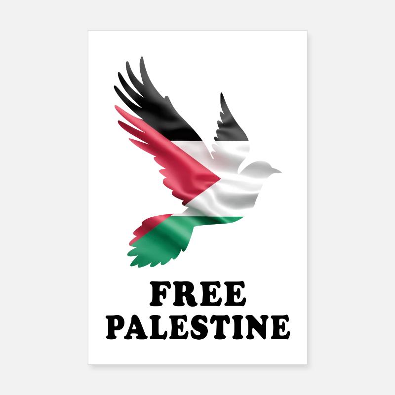 Colombe Palestine libre Poster 20 x 30 cm