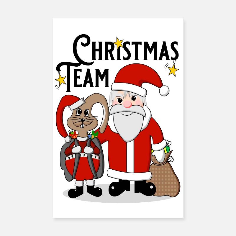 Christmas Team - Poster 8" x 12" (20x30 cm) - white