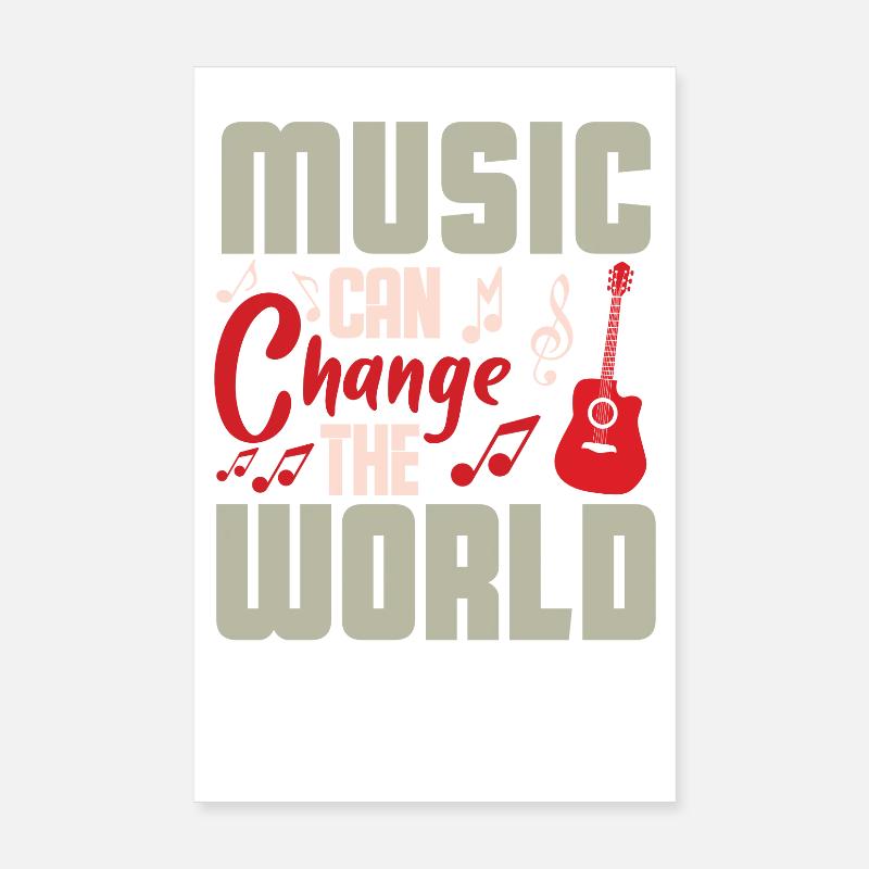 La musique change le monde Design Poster 20 x 30 cm