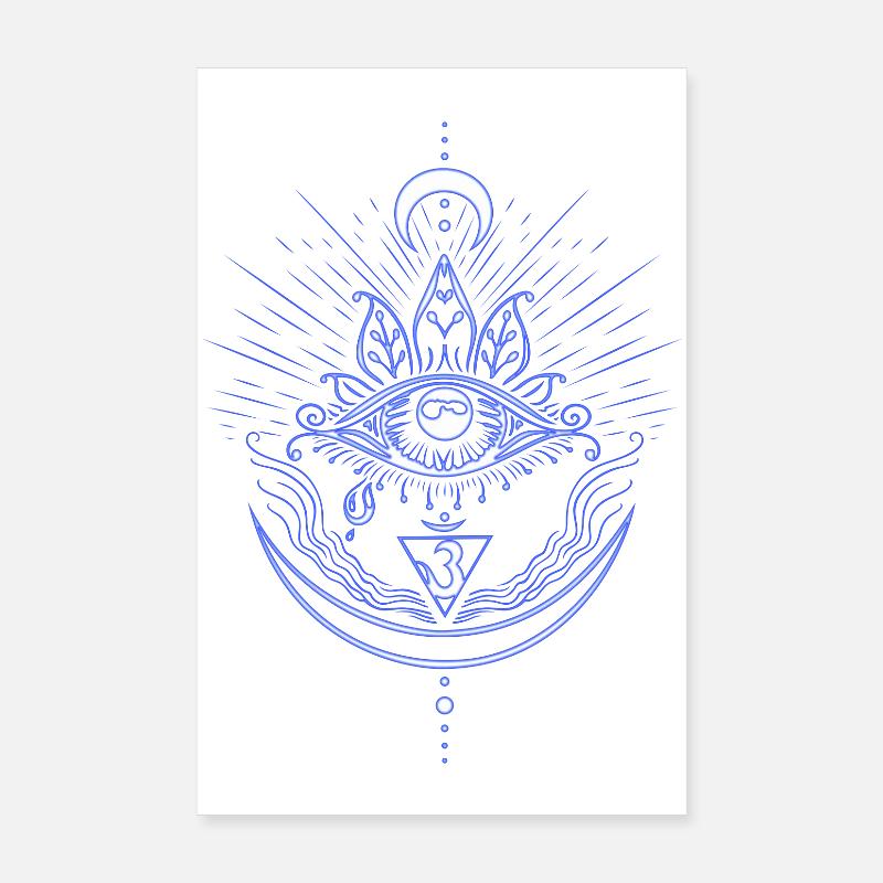 Third Eye Chakra Symbol Third Eye Poster 8" x 12" (20x30 cm)