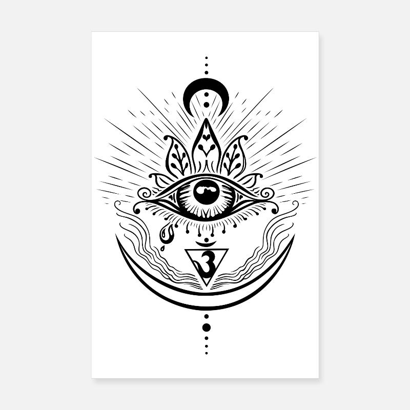 Third Eye Chakra Symbol Third Eye Poster 8" x 12" (20x30 cm)