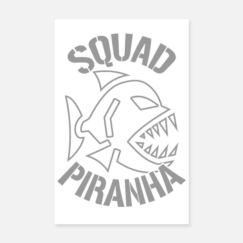 Requin Guerrier Squelettique Poster 20 x 30 cm