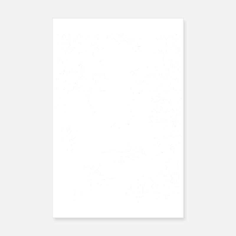 Visage de la forêt (blanc) - Poster 20 x 30 cm - blanc
