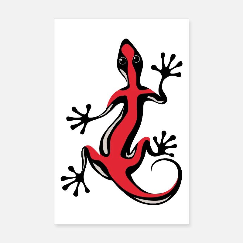 Red Gecko Poster 8" x 12" (20x30 cm)