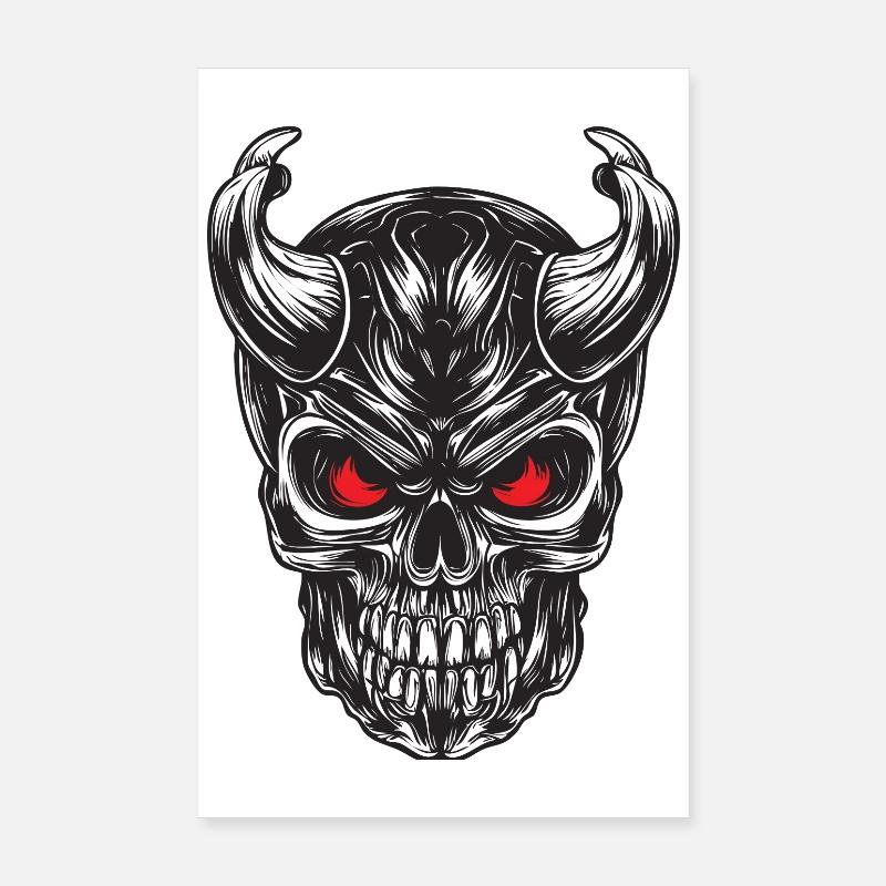 Schädel Poster 20x30 cm