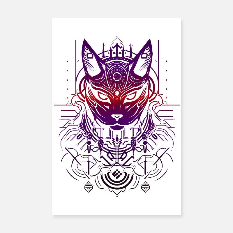 Hypno Katze Poster 20x30 cm