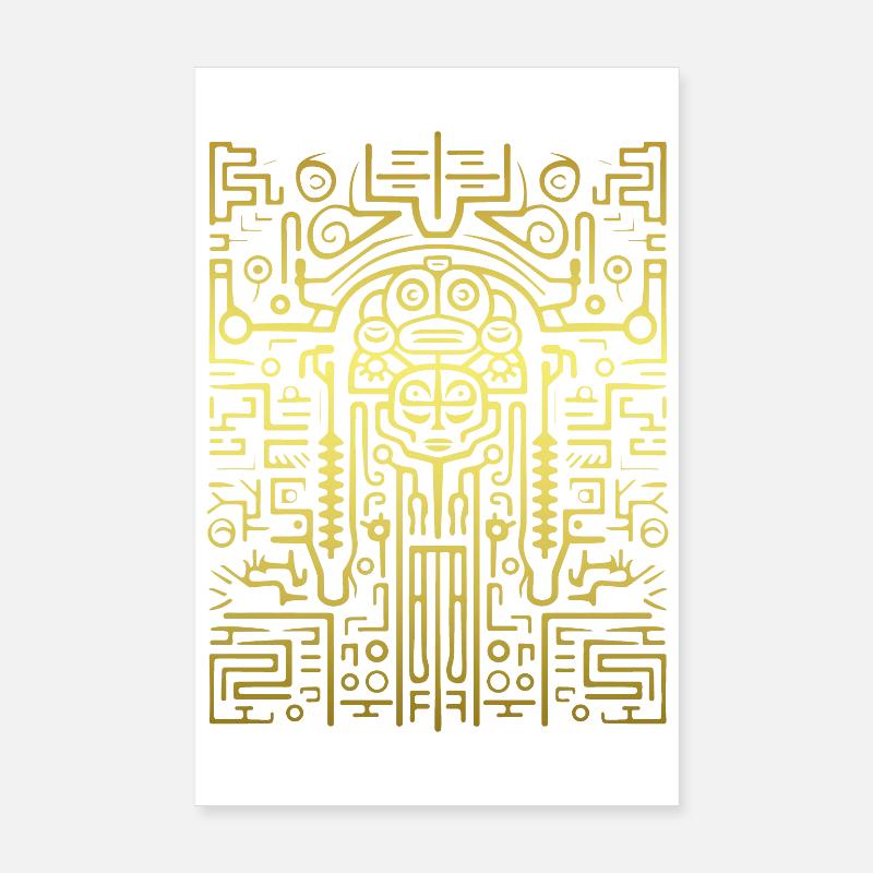 Aztekisches Gold Poster 20x30 cm