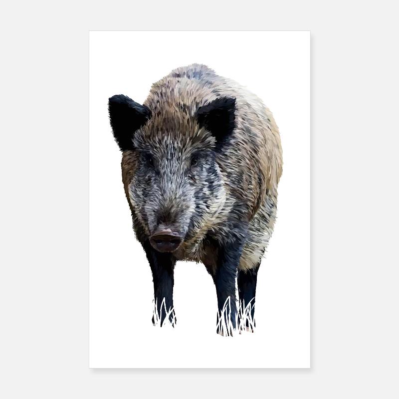 Wild boar Poster 8" x 12" (20x30 cm)