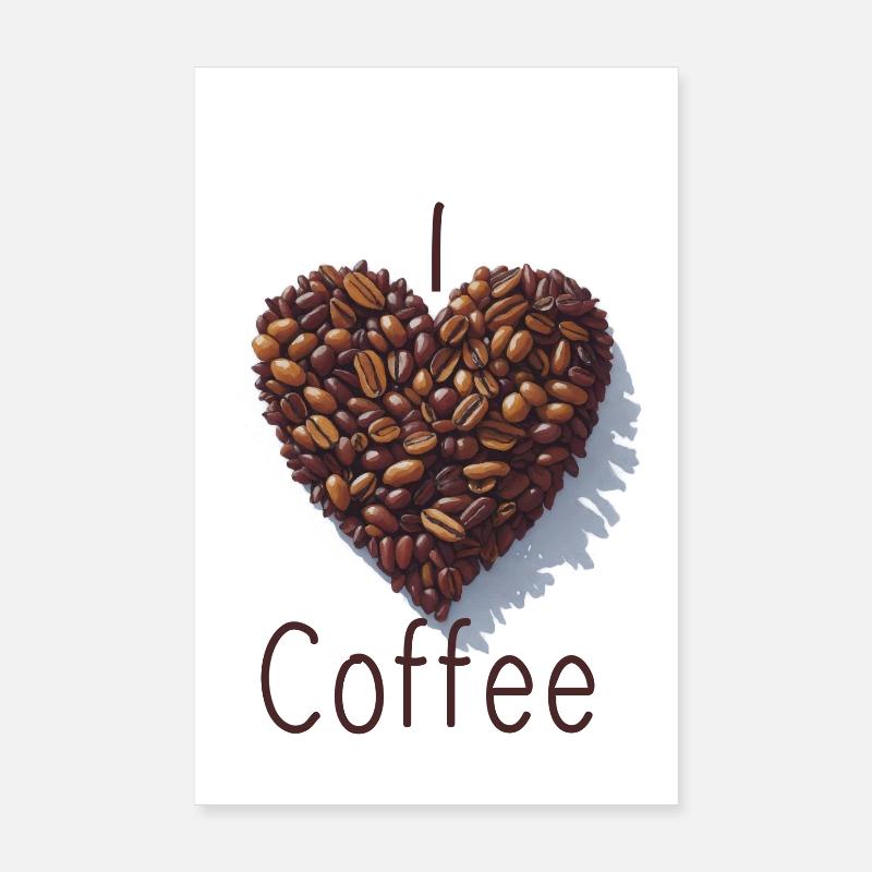 J’adore le café Poster 20 x 30 cm