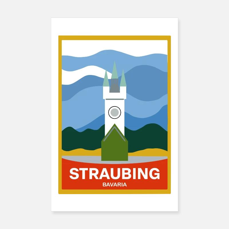 Straubing - Poster 20 x 30 cm - blanc