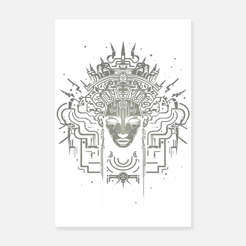 Tête hypnotique Poster 20 x 30 cm