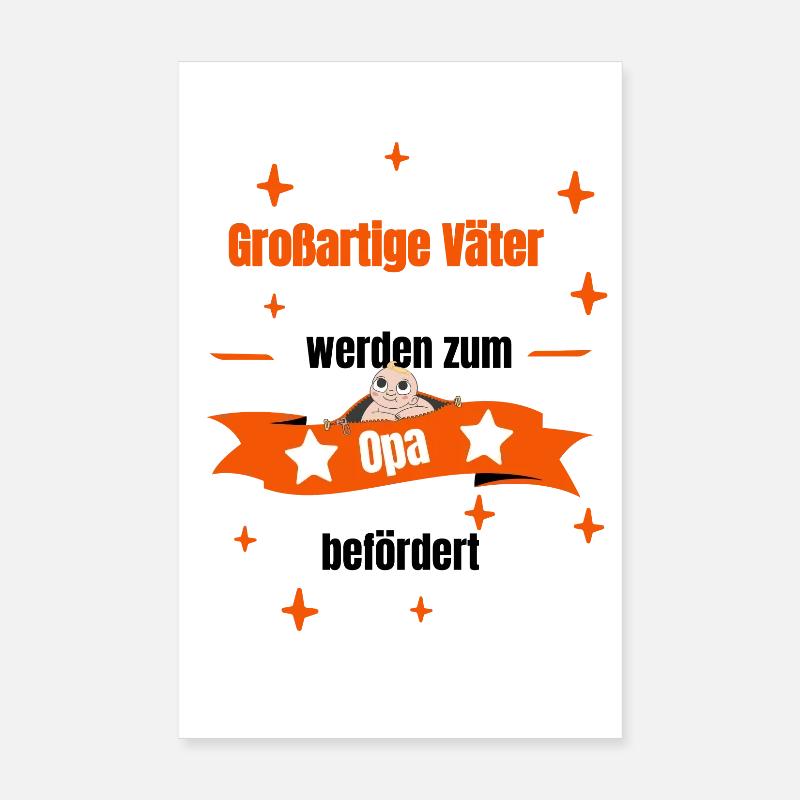 Opa - großartiger Vater Poster 20x30 cm