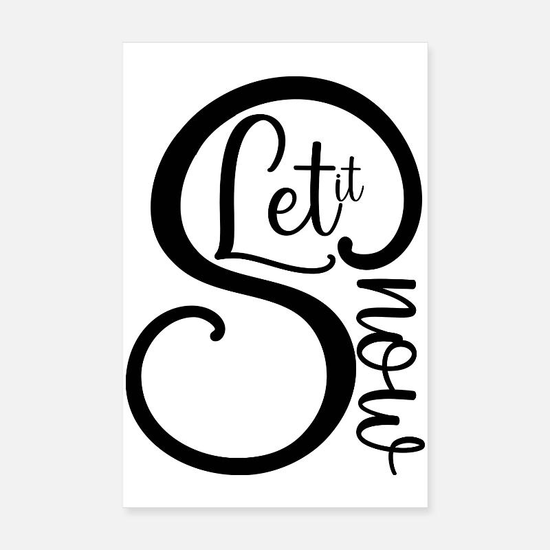 Let it Snow Weihnactsmotiv Poster 20x30 cm