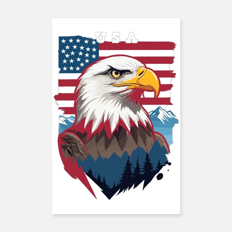 Pygargue à tête blanche Poster 20 x 30 cm