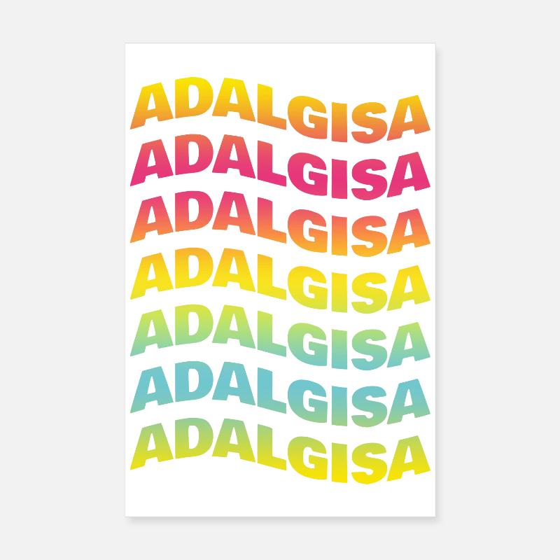 Adalgisa tshirt texte vague effet t-shirt- Poster 20 x 30 cm