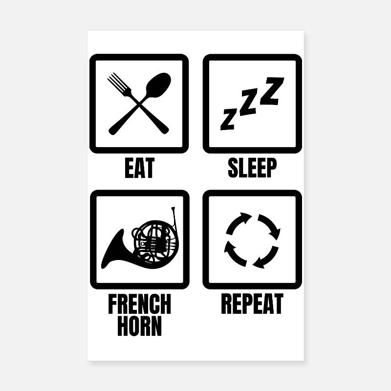 French horn player schedule Poster 8" x 12" (20x30 cm)