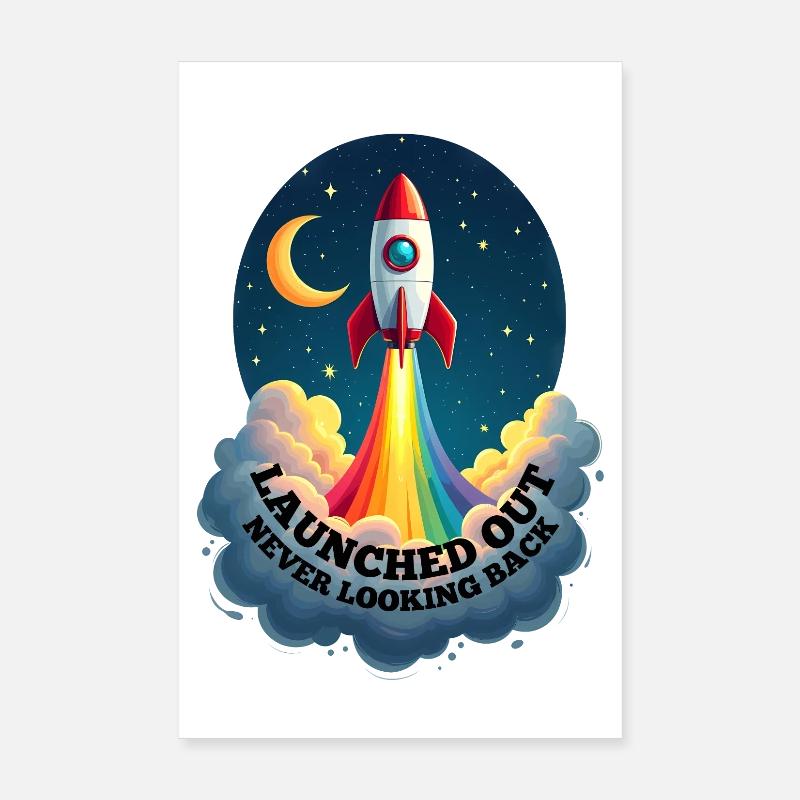 Launched Out - Never Looking Back, Gay Getting Out Poster 20x30 cm