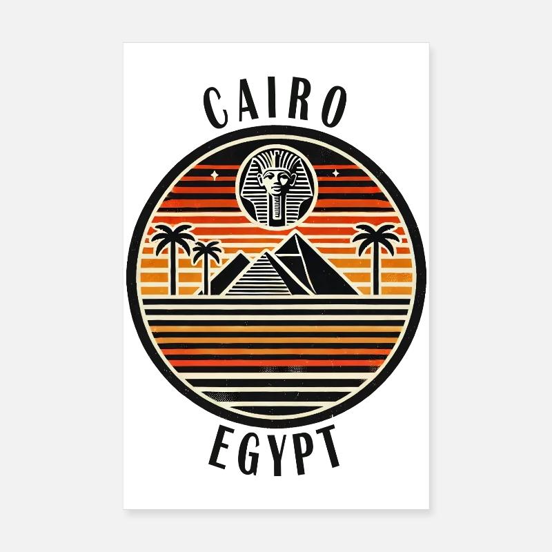 Conception de la pyramide du Caire en Égypte Poster 20 x 30 cm