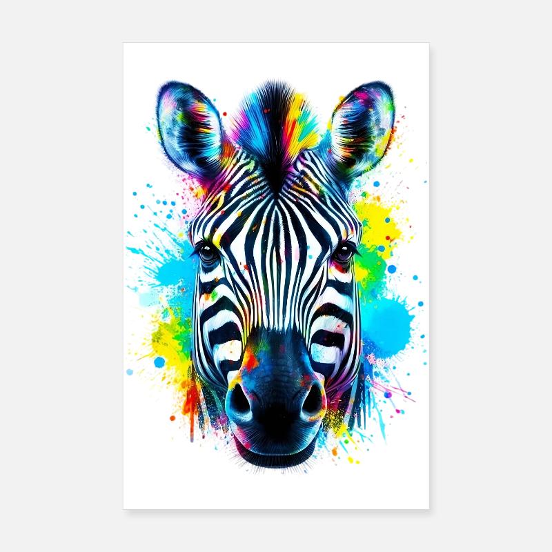 Zebra Poster 8" x 12" (20x30 cm)