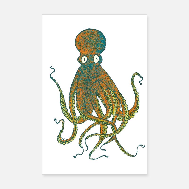 Octopus Poster 8" x 12" (20x30 cm)