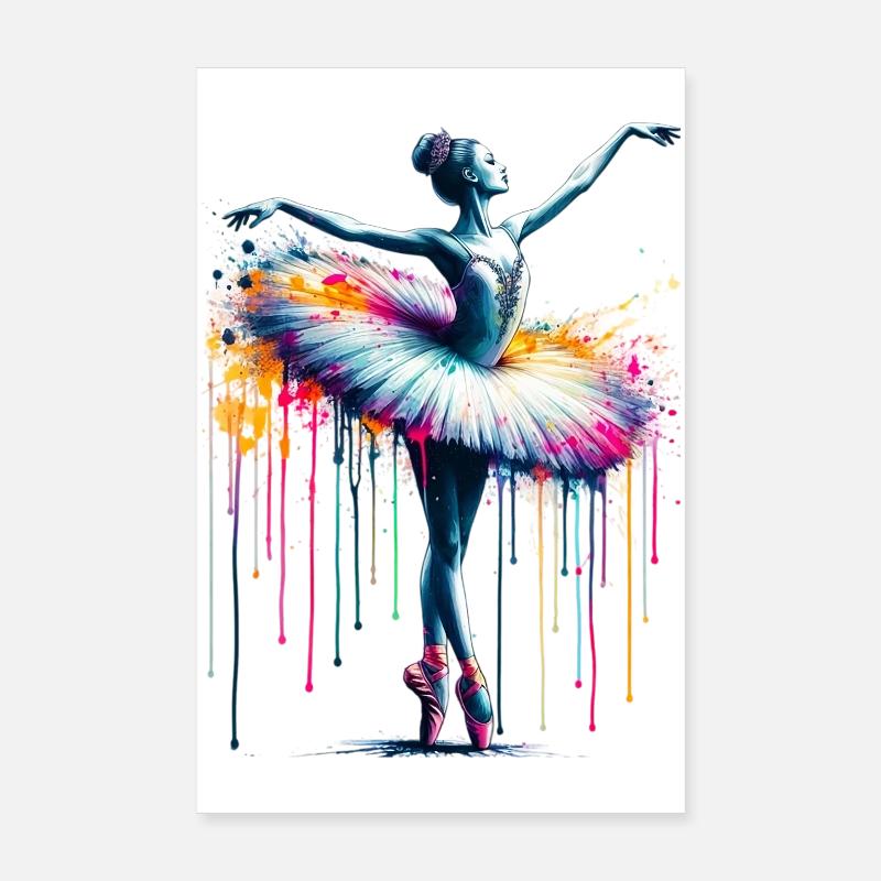 Ballet dancer with tutu Poster 8" x 12" (20x30 cm)