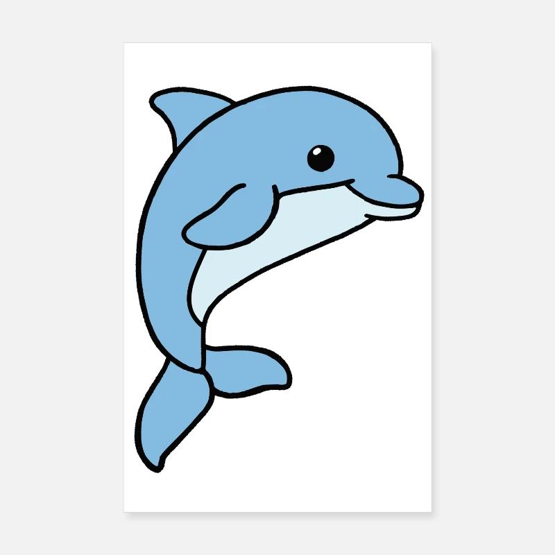 Delfin Poster 20x30 cm