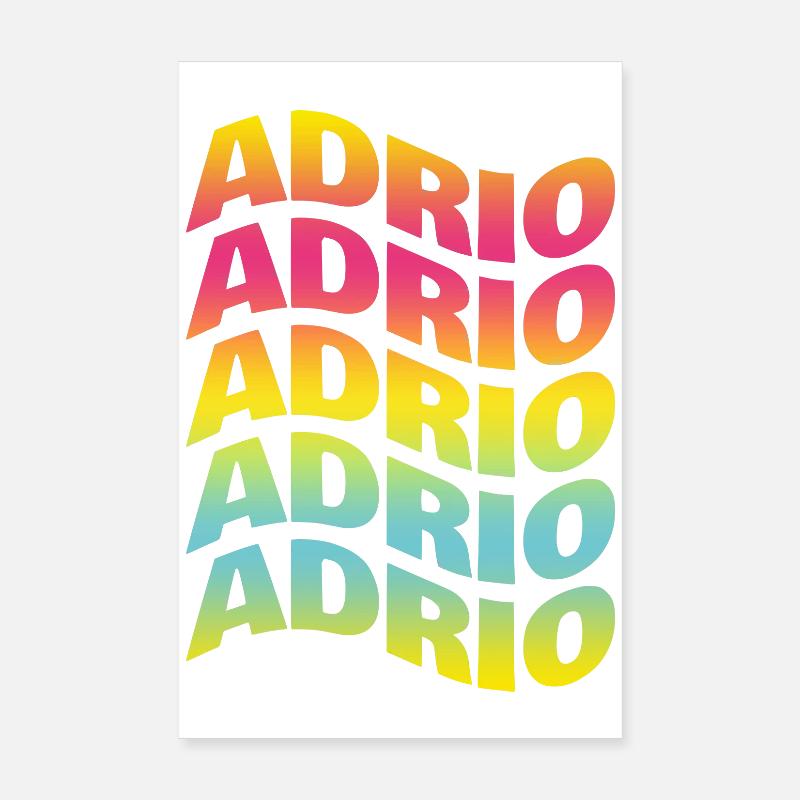 Adrio wave effect t-shirt gift idea Poster 8" x 12" (20x30 cm)