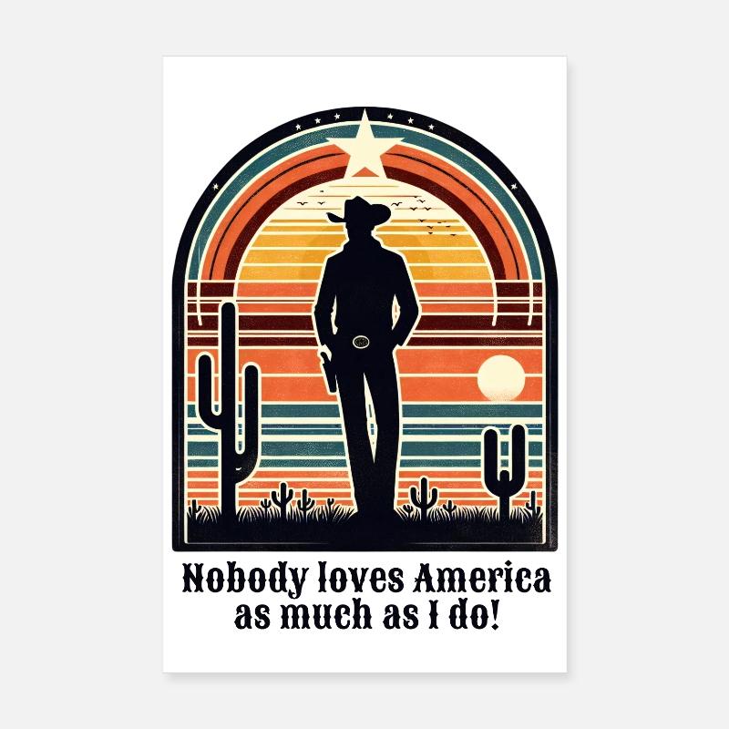 Cow-boy Poster 20 x 30 cm