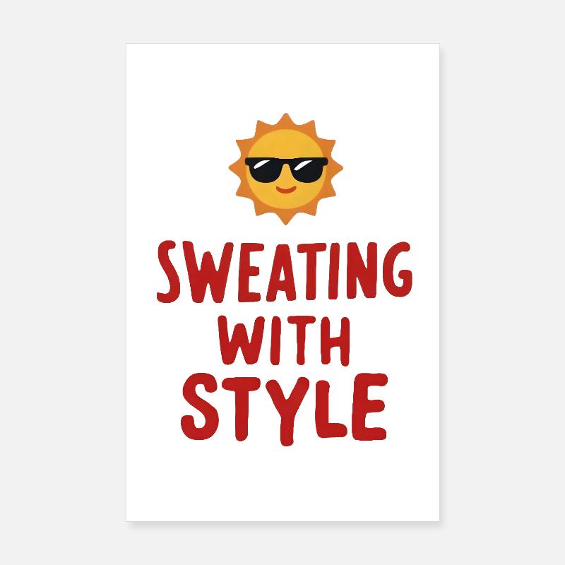 Sweating with Style Poster 20x30 cm