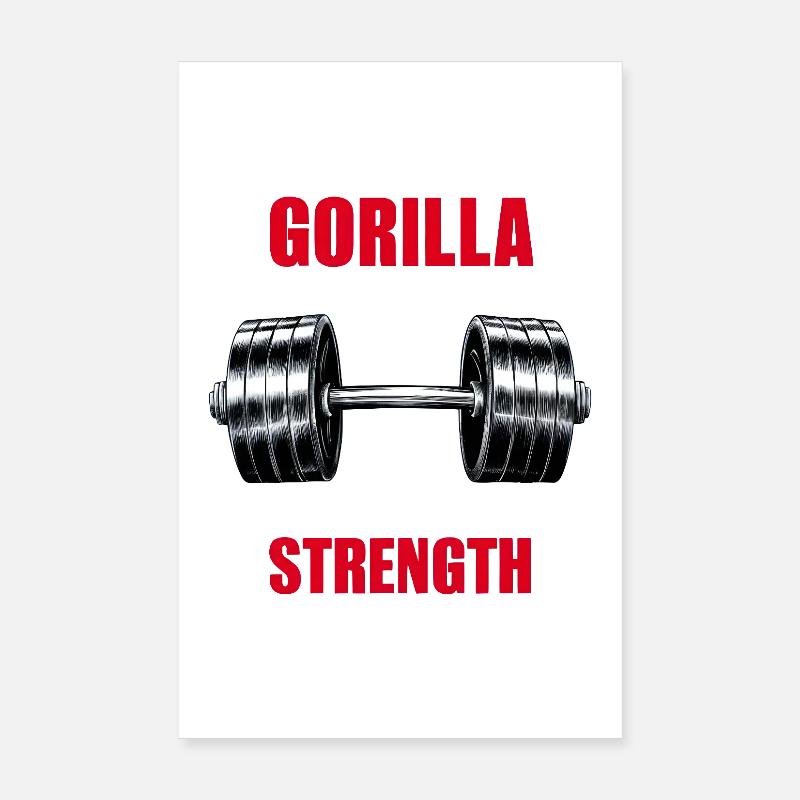 Gorilla Strength Poster 8" x 12" (20x30 cm)