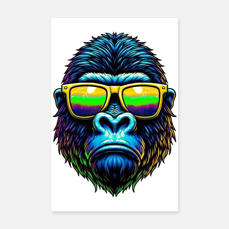 Gorilla Poster 8" x 12" (20x30 cm)