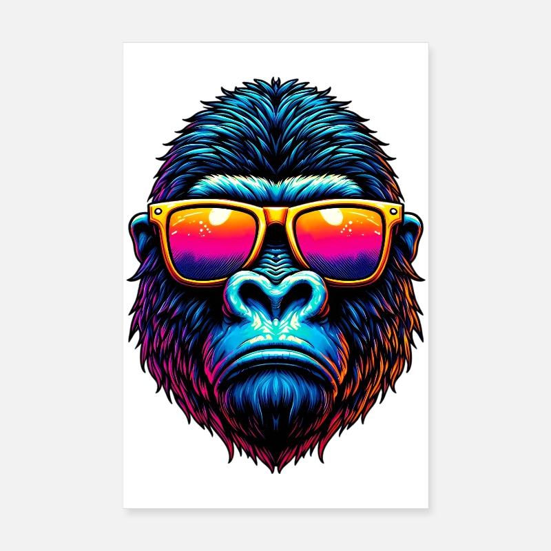 Gorilla Poster 8" x 12" (20x30 cm)